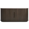 Tmavá dubová komoda Unique Furniture Enna 165 x 45 cm s keramickou deskou
