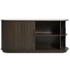 Tmavá dubová komoda Unique Furniture Enna 165 x 45 cm s keramickou deskou