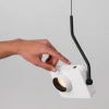 Bílé kovové závěsné LED světlo Nova Luce Kedros 14 cm -fv-interier-25