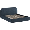 Modrá žinylková dvoulůžková postel MICADONI Murada II. 160 x 200 cm