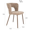 Hnědá jídelní židle Housecraft living Chelsea
