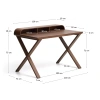 Hnědý dřevěný pracovní stůl Kave Home Dilare 120 x 85 cm
