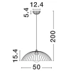 Bílé závěsné světlo Nova Luce Ammos 50 cm