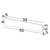 Bílé mramorové nástěnné LED světlo Nova Luce Alyssa 60 cm