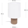 Bílá keramická stolní lampa Kave Home Eshe