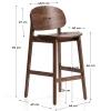 Hnědá barová židle Kave Home Ludara 66 cm