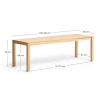 Dubový rozkládací jídelní stůl Kave Home Narevi 130/190 x 80 cm