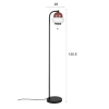 Červená kovová stojací lampa BUMBLE 130 cm