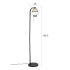 Béžová kovová stojací lampa BUMBLE 130 cm