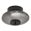 Kouřově šedé skleněné stropní LED světlo Nova Luce Ballet 26 cm