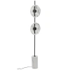 Černo-bílá stojací lampa Bizzotto Wellen 170 cm