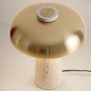 Zlatá kovová stolní lampa Nova Luce Lento s travertinovou podstavou -fv-interier-25
