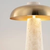 Zlatá kovová stolní lampa Nova Luce Lento s travertinovou podstavou -fv-interier-25