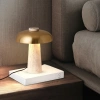 Zlatá kovová stolní lampa Nova Luce Lento s travertinovou podstavou -fv-interier-25