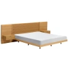 Dubová postel Kave Home Norlen 180 x 200 cm s nočními stolky