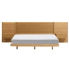 Dubová postel Kave Home Norlen 160 x 200 cm s nočními stolky