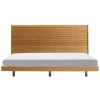Dubová postel Kave Home Norlen 180 x 200 cm s čelem