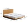 Dubová postel Kave Home Norlen 180 x 200 cm s čelem
