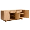 Dubová komoda Kave Home Norlen 195 x 45 cm