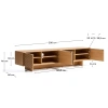 Dubový TV stolek Norlen 200 x 40 cm