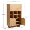 Dubová komoda Kave Home Norlen 163 x 100 cm