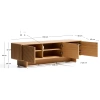 Dubový TV stolek Kave Home Norlen 150 x 40 cm