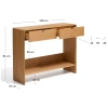 Dubová komoda Kave Home Norlen 120 x 37 cm