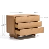 Dubová komoda Kave Home Norlen 101 x 50 cm