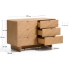 Dubová komoda Kave Home Norlen 120 x 50 cm