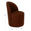 Hnědé sametové lounge křeslo PLUSH