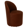 Hnědé sametové lounge křeslo PLUSH