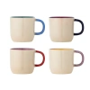 Set čtyř barevných kameninových hrnků Bloomingville Vista 185 ml