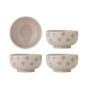Set čtyř béžových kameninových misek Bloomingville Snowie 584 ml