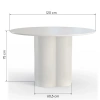 Béžovošedý lakovaný jídelní stůl ⌀Colona 120 cm -fv-interier-25