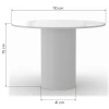 Bílý jídelní stůl Malena ⌀110 cm s mramorovým dekorem -fv-interier-25