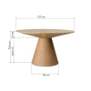 Dubový jídelní stůl Korella 137 cm