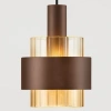 Hnědé skleněné závěsné světlo Nova Luce Serena 19 cm -fv-interier-25