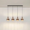 Hnědé skleněné závěsné světlo Nova Luce Serena 110 cm -fv-interier-25