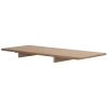 Světle hnědá dubová prodlužovací deska ke stolu CLAPPERTON 50 x 140 cm