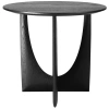 Černý dubový odkládací stolek Geometric 51 cm