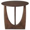 Hnědý dřevěný odkládací stolek Geometric 51 cm