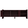 Červený lakovaný TV stolek Rali 160 x 48 cm