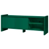 Zelený lakovaný TV stolek Rali 160 x 48 cm