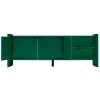 Zelený lakovaný TV stolek Rali 160 x 48 cm