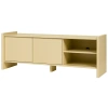 Žlutý lakovaný TV stolek Rali 160 x 48 cm