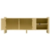 Žlutý lakovaný TV stolek Rali 160 x 48 cm