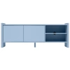 Modrý lakovaný TV stolek Rali 160 x 48 cm