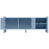 Modrý lakovaný TV stolek Rali 160 x 48 cm