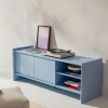 Modrý lakovaný TV stolek Rali 160 x 48 cm -fv-interier-25