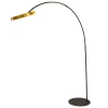 Zlato-černá kovová stojací lampa Angel Cerdá No. 8097, 217 cm